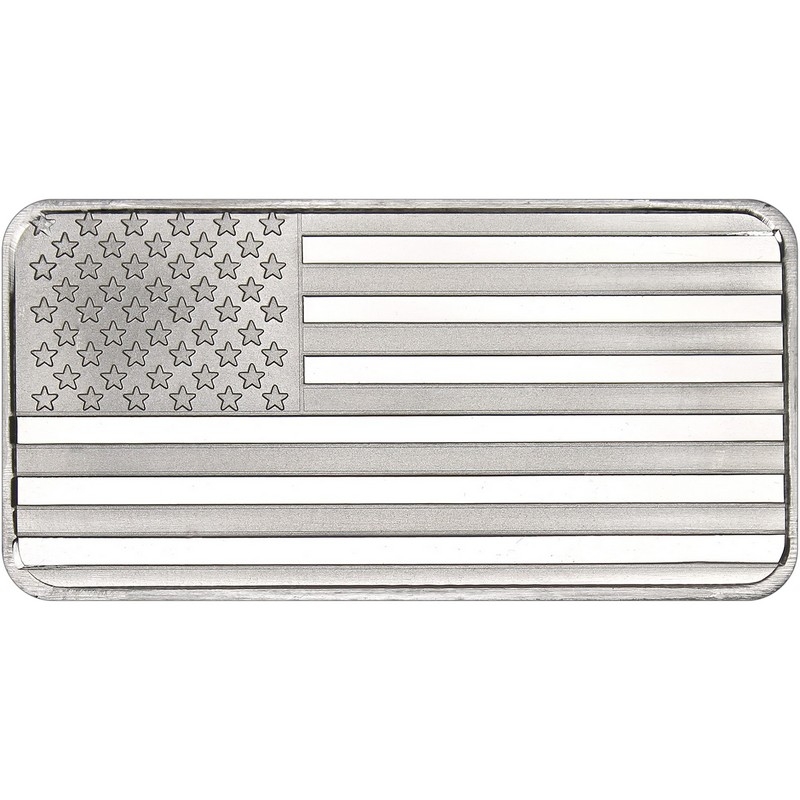 Buy the SilverTowne American Flag 10 Oz Silver Bar | Monument Metals ...