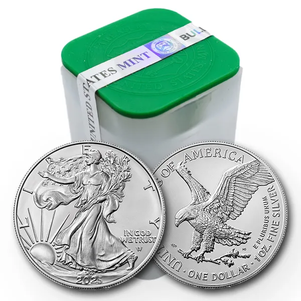 Buy the 2025 1 Oz American Silver Eagle Monster Box of 500 Coins (BU) Monument Metals