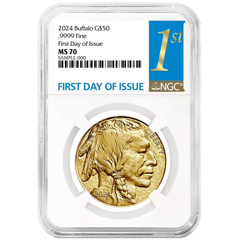 Buy the 2024 1 Oz American Gold Buffalo NGC MS70 FDOI | Monument Metals ...