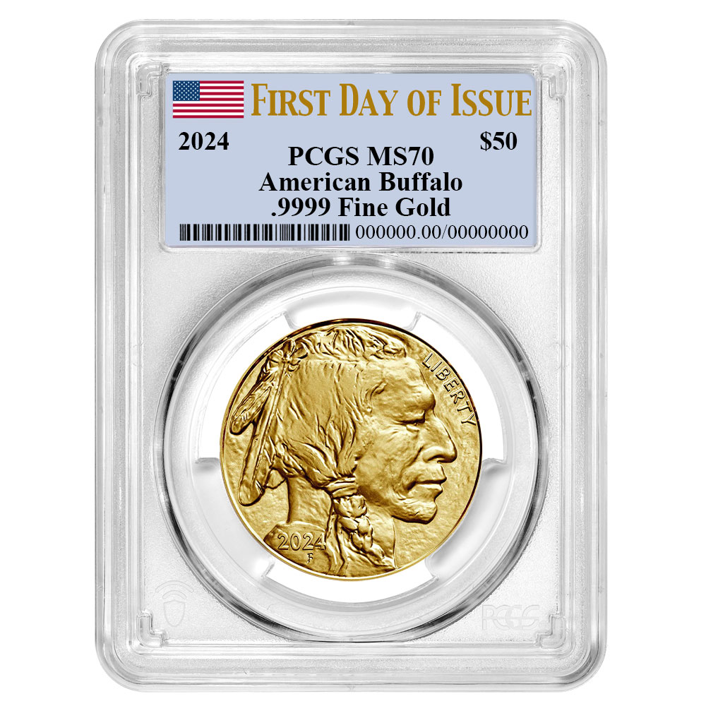 Buy the 2024 1 Oz American Gold Buffalo PCGS MS70 FDOI | Monument