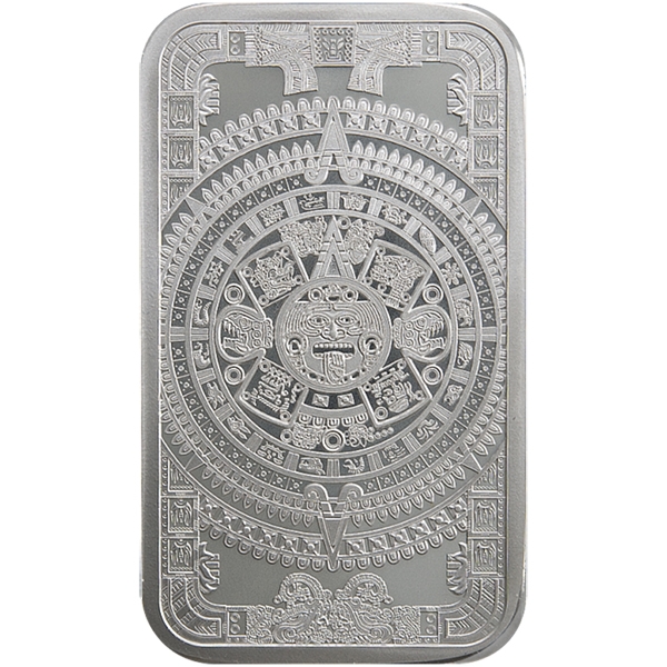 Buy the 5 oz Silver Bar | Aztec Calendar | Monument Metals - Monument ...