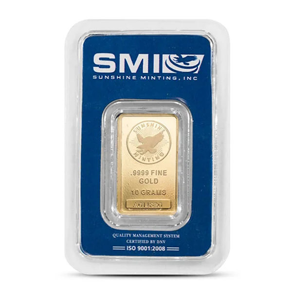 Buy the Sunshine Minting 10 Gram Gold Bar (New w/ Assay) | Monument ...