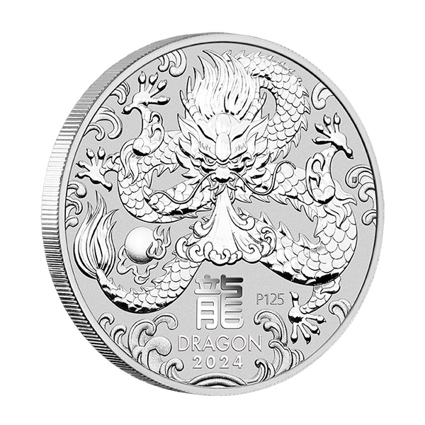 Buy The 2024 Australia 2 Oz Silver Lunar Dragon Coin BU Monument   Coinshadow600x600 0010 11 2024 Yearofthedragon Silver Bullion Coin Onedge  2 