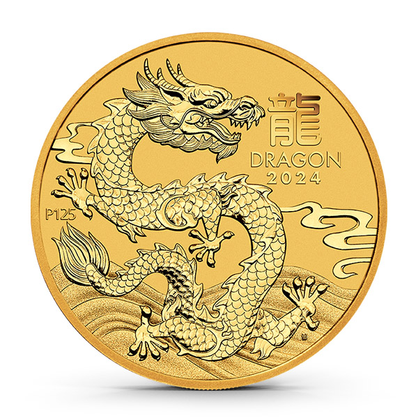 Buy the 2024 Australia 1/10 oz Gold Lunar Dragon Coin (BU 