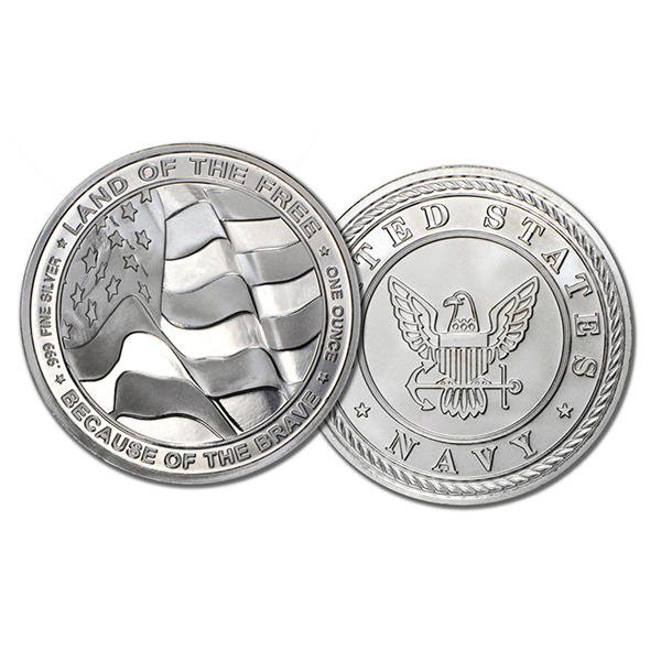 US Navy .999 Silver 1 oz Round