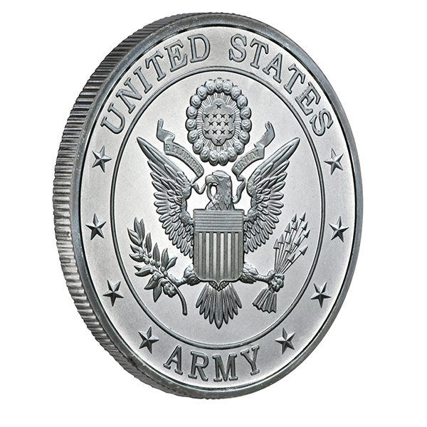 Buy the 1 Oz United States Armed Forces Army Silver Round (New ...