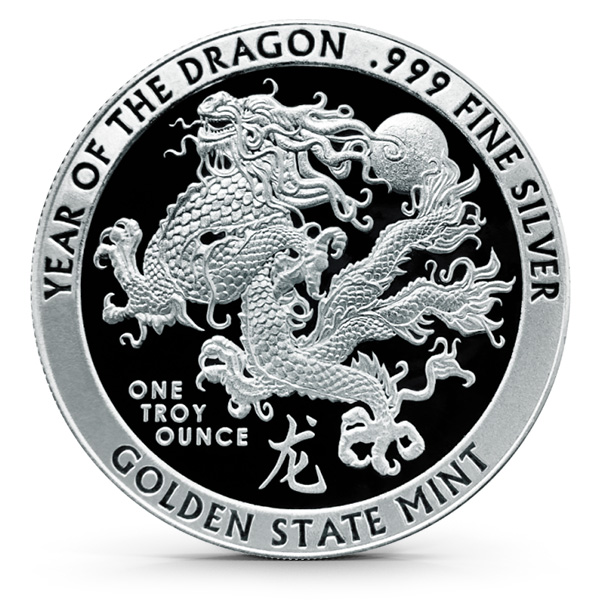 Golden State Mint (GSM) 1 Oz Lunar Year Of The Dragon