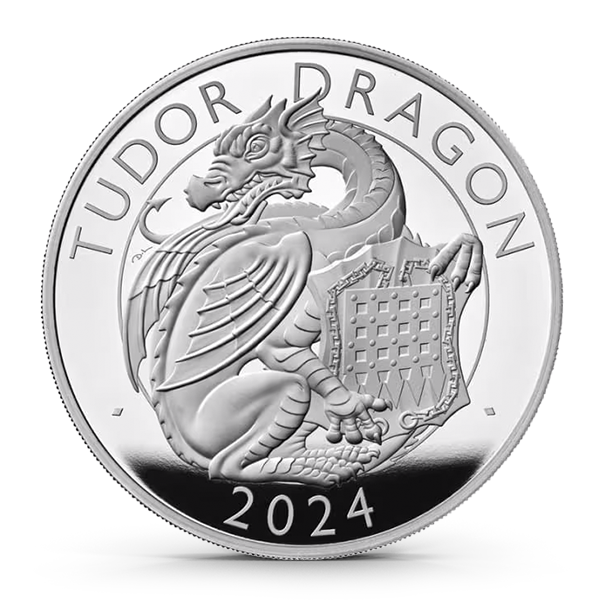 Buy the Tudor Dragon 10 oz .999 Silver Proof Coin | Monument Metals ...