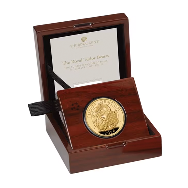 Buy the Tudor Dragon 1 oz .9999 Gold Proof Coin | Monument Metals ...