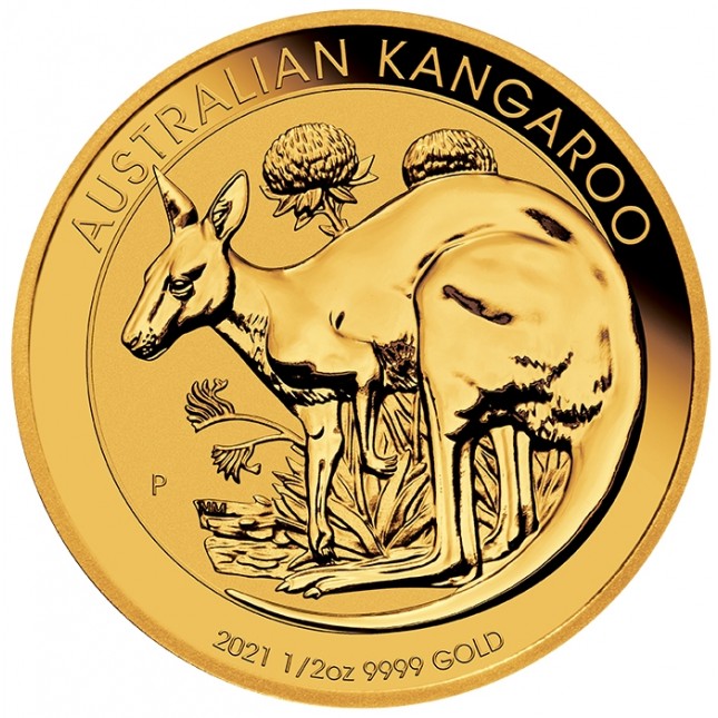 2021 Australia 1/2 Oz Gold Kangaroo (BU)