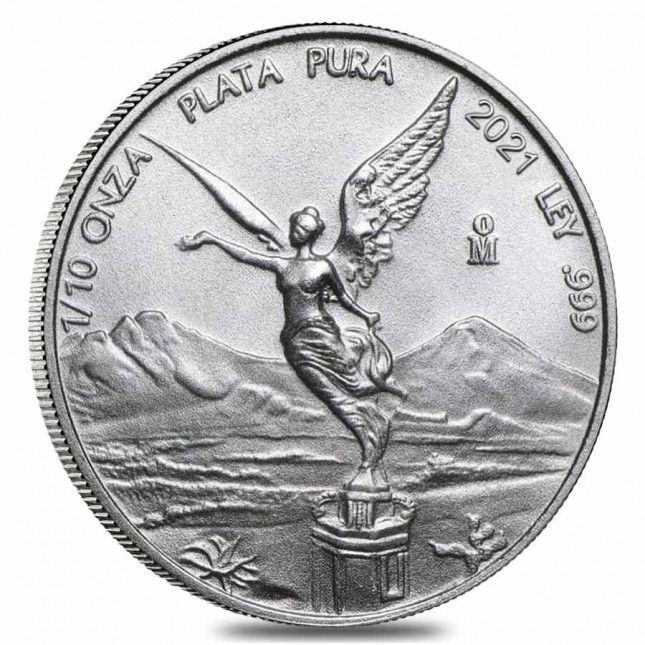 2021 1/10 Oz Mexican Silver Libertad Coin (BU)
