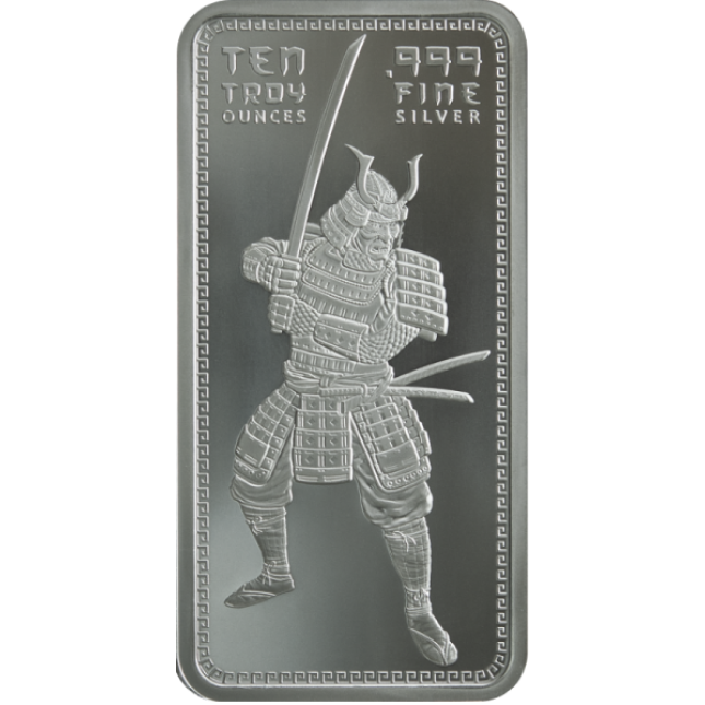 10 oz Silver Bar | Samurai Warrior