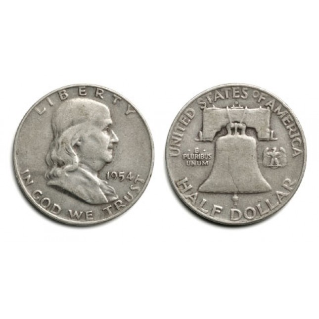 90% "Junk" Silver Franklin Half Dollars $1 FV (2 Coins)