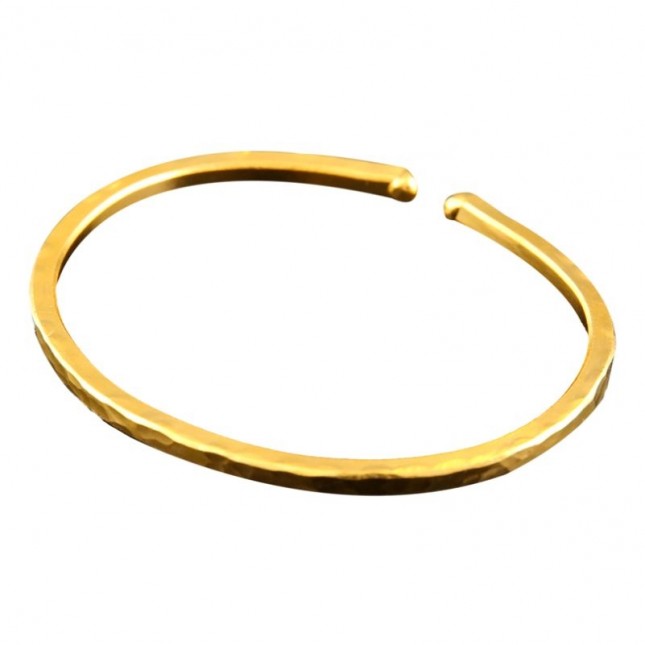 24K 1 Oz Gold Hammered Bullion Bracelet (New in OGP) | Wearable Wealth Series