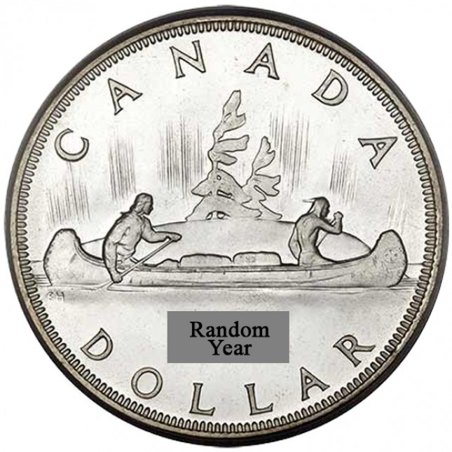 1958-1967 Canada Silver Dollar AU/BU (.800 Silver)
