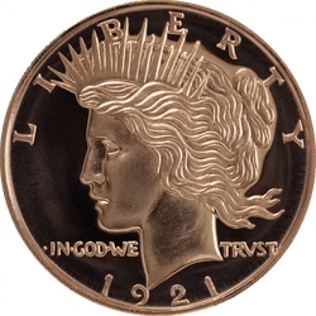 1 oz Copper Round | Peace Dollar (BU)