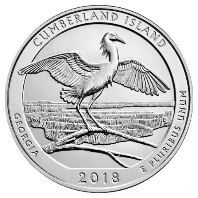 2018 Cumberland Island 5 Oz Silver ATB Coin (BU)