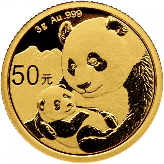 2019 China 3 Gram Gold Panda Coin BU (Sealed)
