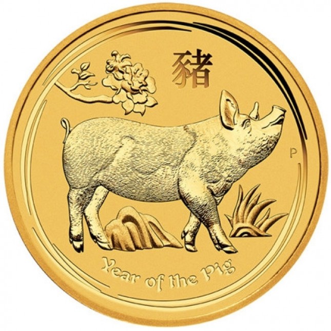 2019 Australia 1/10 oz Gold Lunar Pig Coin (BU)