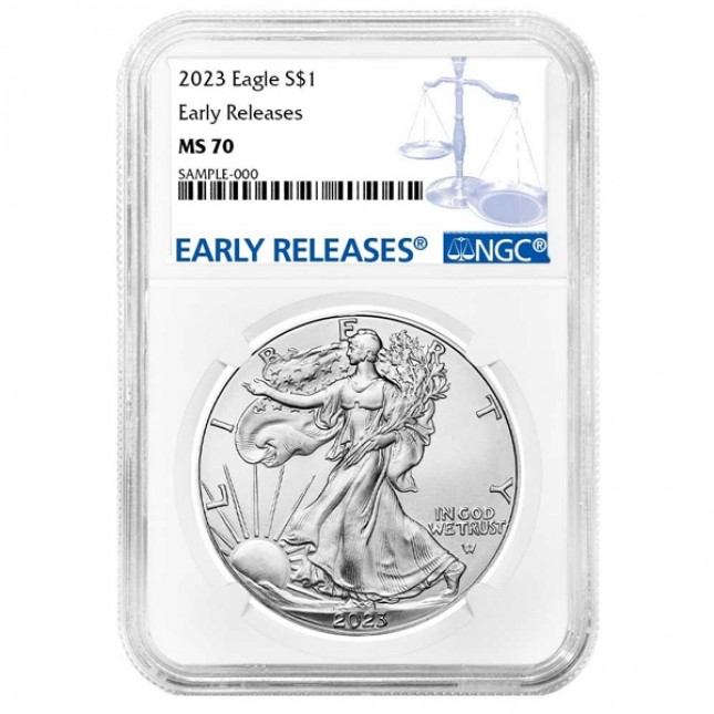 2023 1 Oz American Silver Eagle NGC MS70 Early Releases