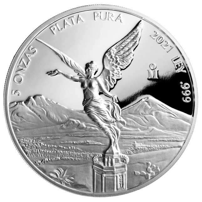 2021 5 Oz Proof Mexican Silver Libertad Coin