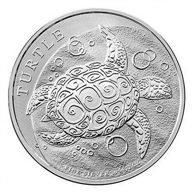 2015 Niue 2 oz Silver $5 Hawksbill Turtle (BU)