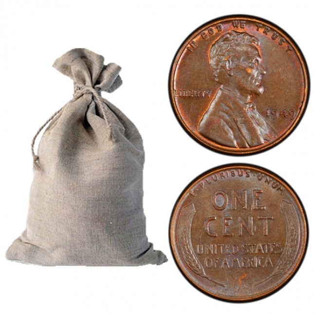 1940-1958 Lincoln Wheat Cent 1,000-ct Bag