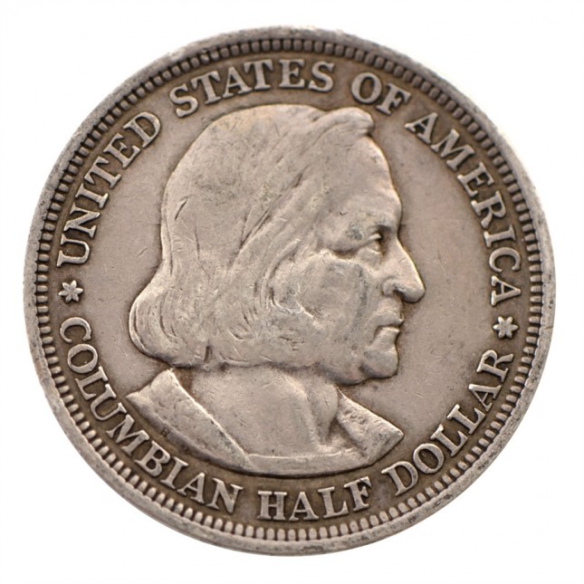 1892-1893 Columbian Expo Silver Half Dollar Avg Circ