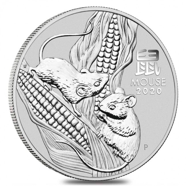 2020 Australia 1 Oz Silver Lunar Mouse Coin (BU)