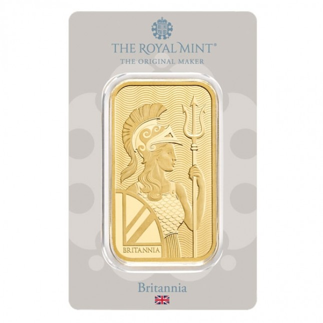 50 Gram Royal Mint Gold Britannia Bar (New)