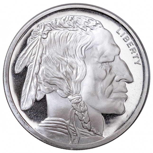 1 Oz Silver Round | Golden State Mint Buffalo Design (New)