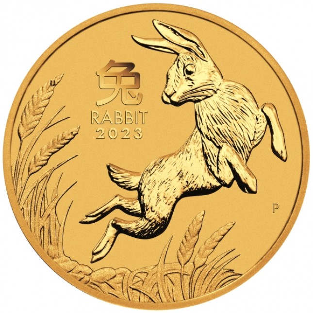 2023 Australia 1 oz Gold Lunar Rabbit Coin (BU)