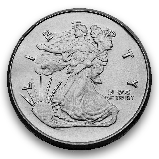 Highland Mint (HM) 1/4 Oz Walking Liberty Silver Round