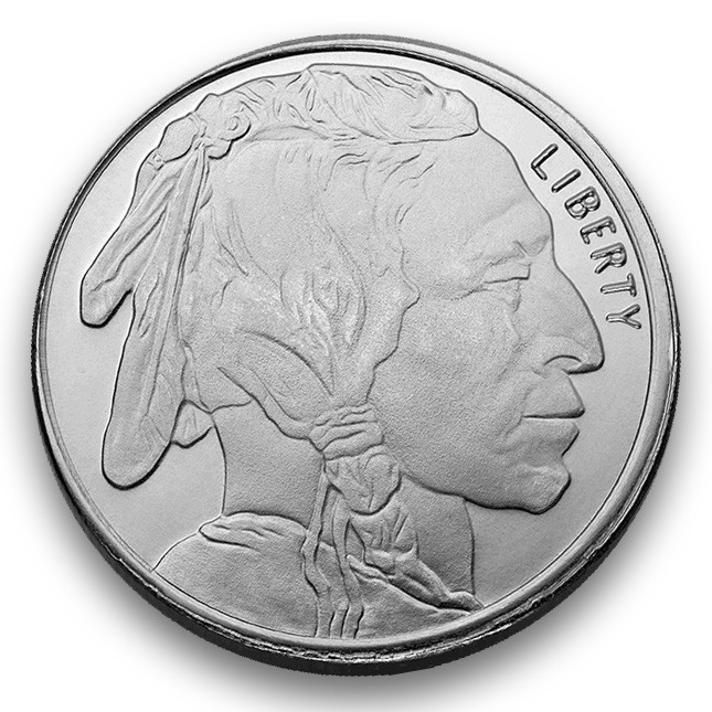 Highland Mint (HM) 1/2 Oz Buffalo Silver Round