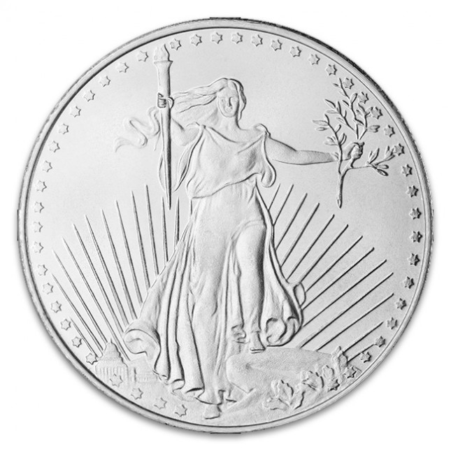 Highland Mint (HM) 1 Oz 1933 Saint .999 Fine Silver Round