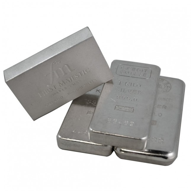 1 Kilo (32.15 Oz) Silver Bar - Secondary Market (.999+ Fine)