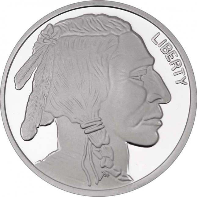 SilverTowne Buffalo Replica | 1 Oz Silver Medallion
