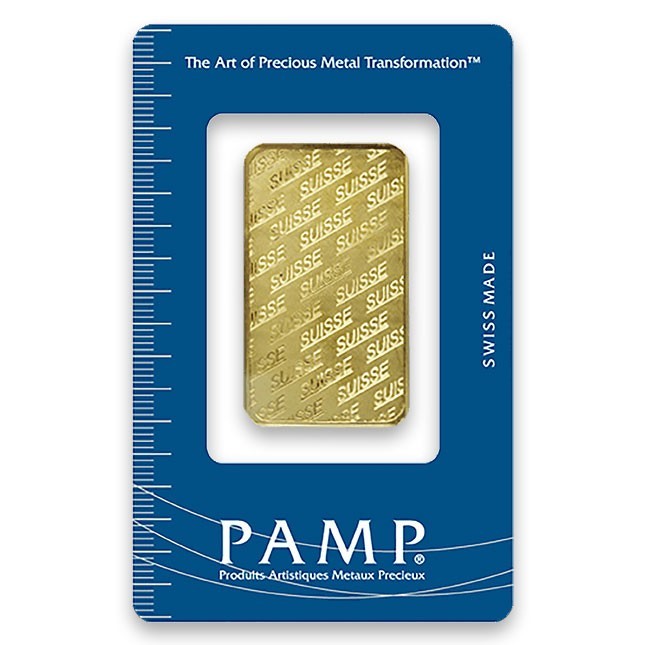 1 Oz PAMP Suisse New Design Gold Bar (In Assay)