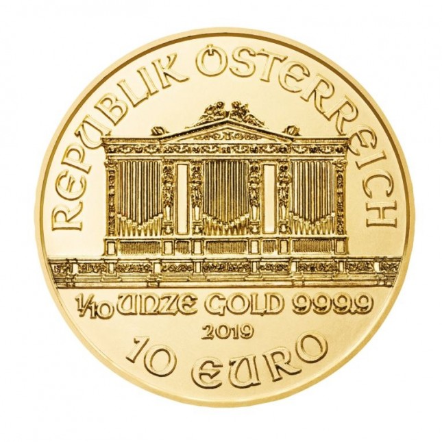 2019 Austria 1/10 Oz Gold Philharmonic (BU)