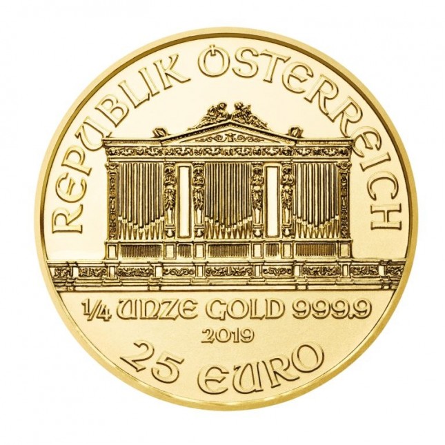 2019 Austria 1/4 Oz Gold Philharmonic (BU)