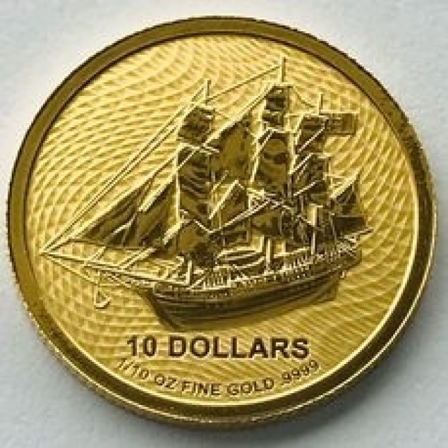 2022 1/10 oz Cook Island Bounty Gold Coin (BU)