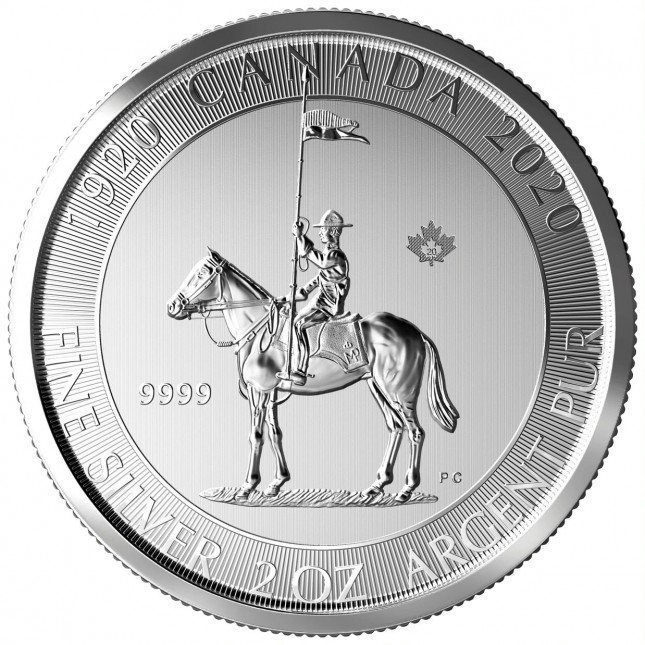 2 oz 2020 Royal Canadian Mounted Police Silver Coin