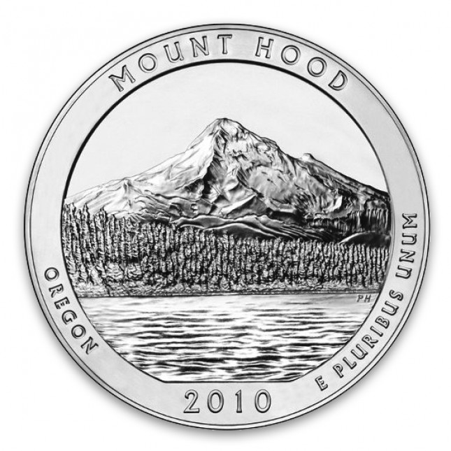 2010 Mount Hood 5 Oz American Silver ATB