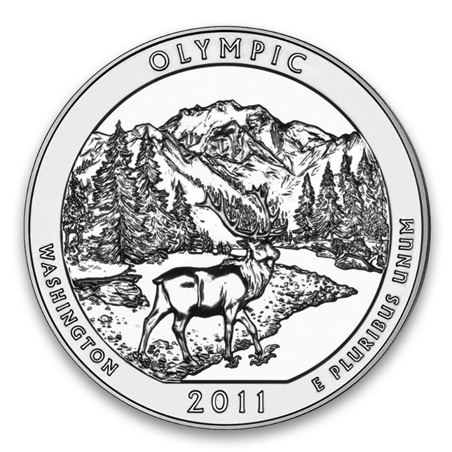 2011 Olympic 5 Oz Silver ATB Coin (BU)