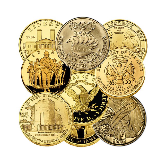 1989 us commemorative 5 gold coins