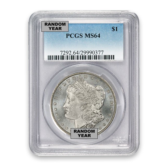 1878-1904 Morgan Silver Dollar Coin PCGS MS64 Obverse