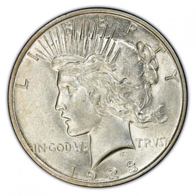 1922-1935 Peace Silver Dollar AU Obverse