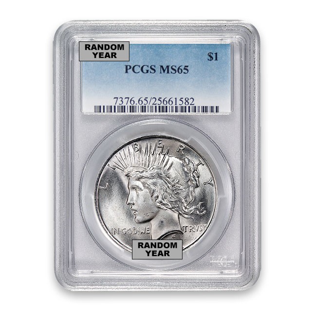 Silver Peace Dollar PCGS MS65 (Random)