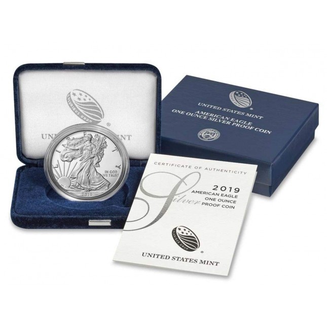 2019-W American Proof Silver Eagle (In OGP)