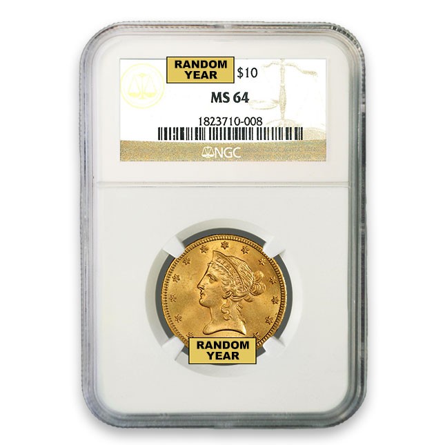 $10 Liberty Gold Eagle NGC MS64 (Random)